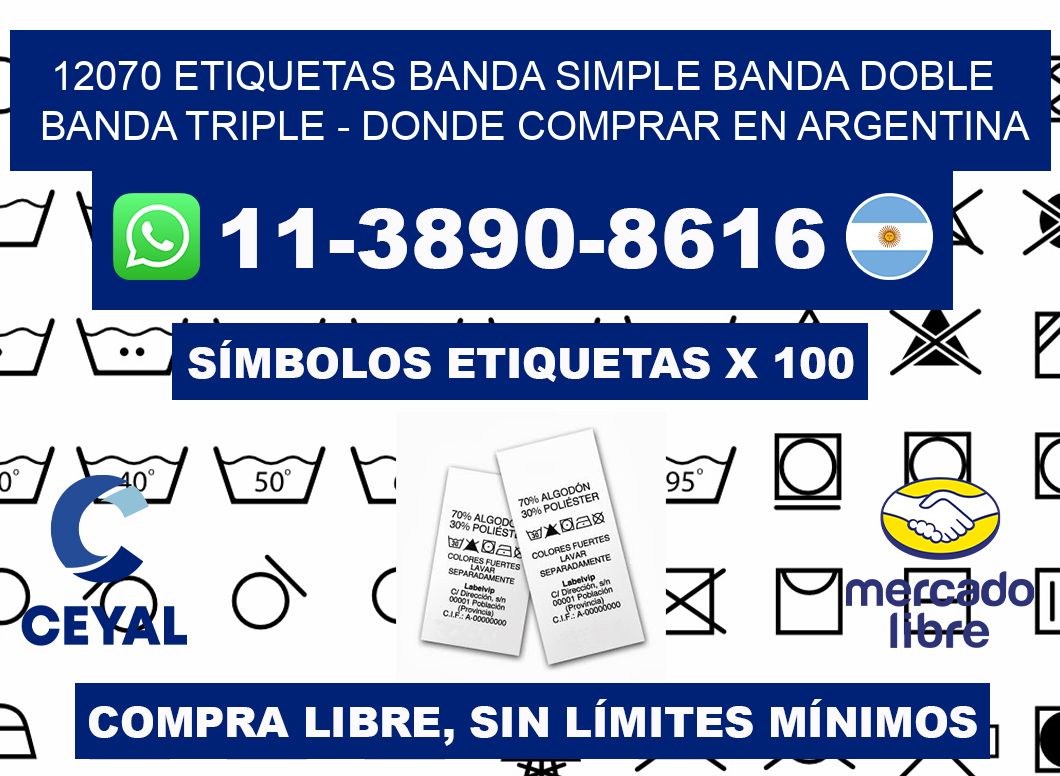 12070 etiquetas banda simple banda doble banda triple - Donde Comprar en Argentina