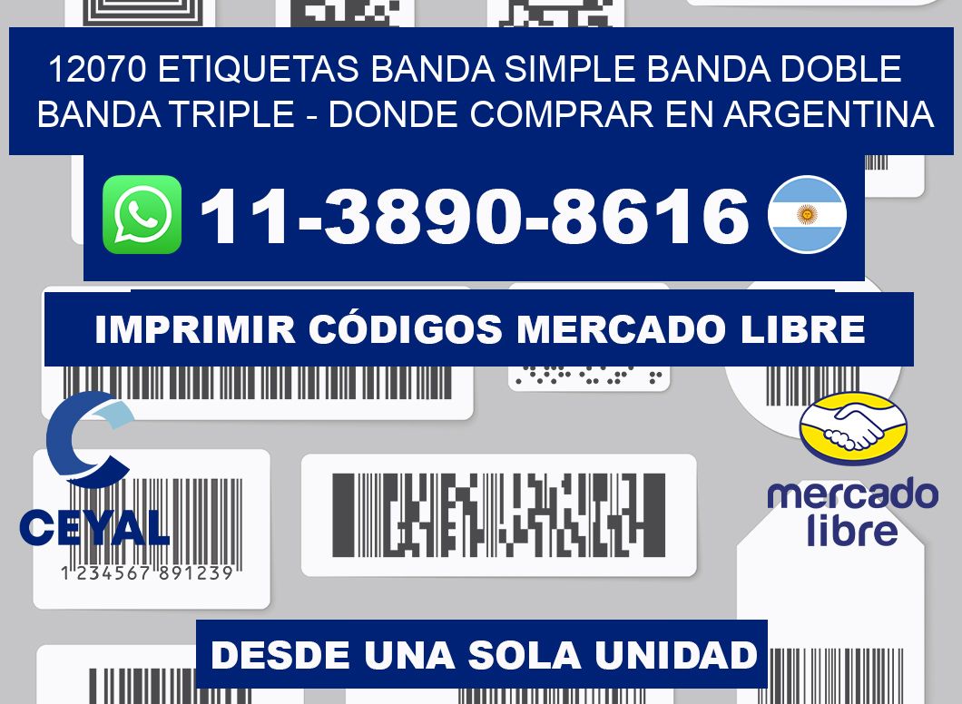 12070 etiquetas banda simple banda doble banda triple - Donde Comprar en Argentina
