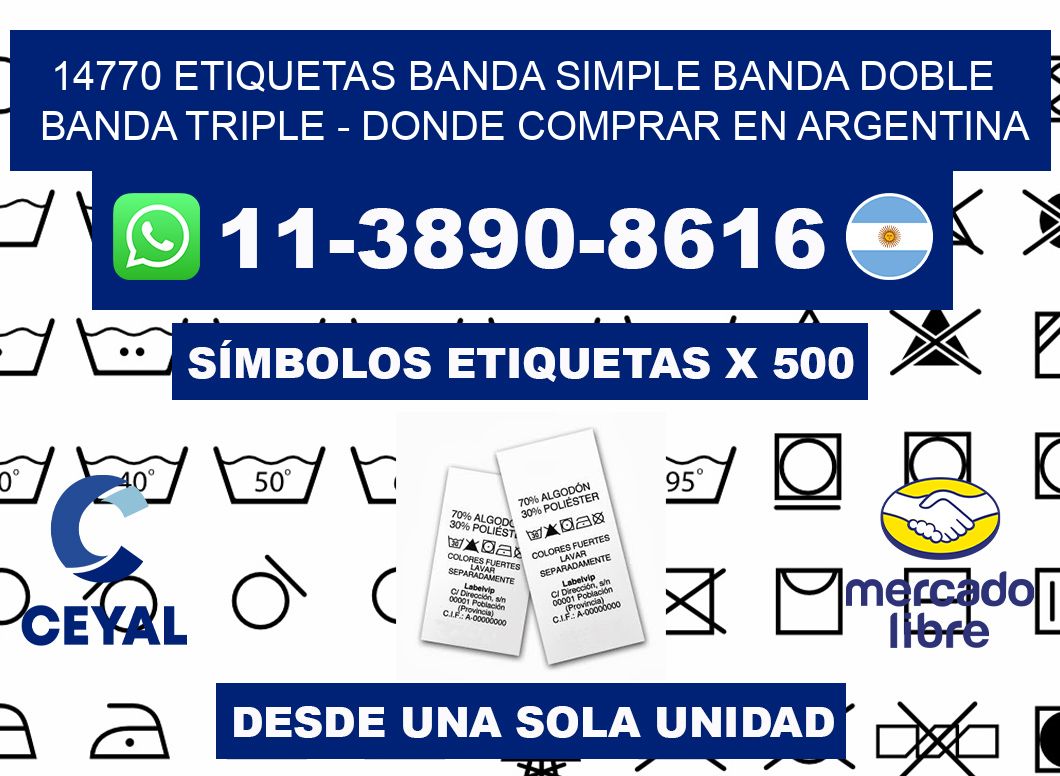 14770 etiquetas banda simple banda doble banda triple - Donde Comprar en Argentina