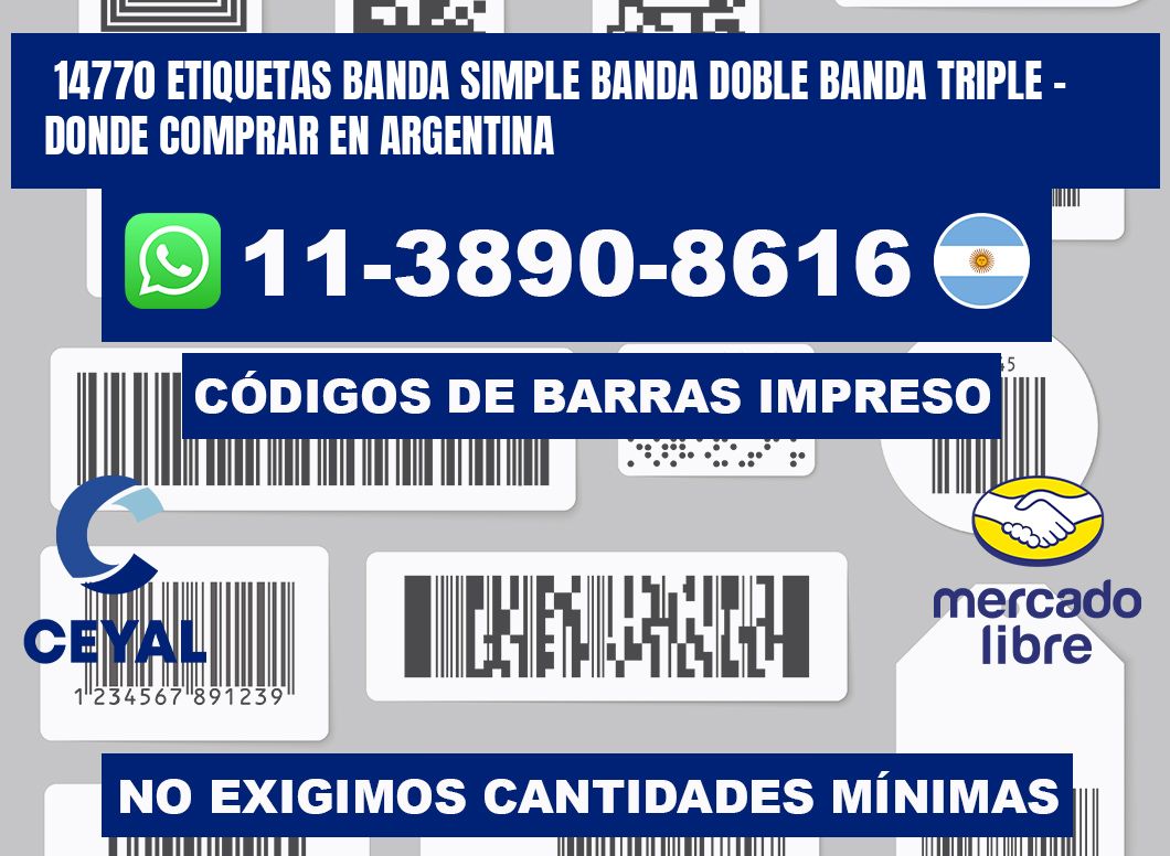 14770 etiquetas banda simple banda doble banda triple - Donde Comprar en Argentina