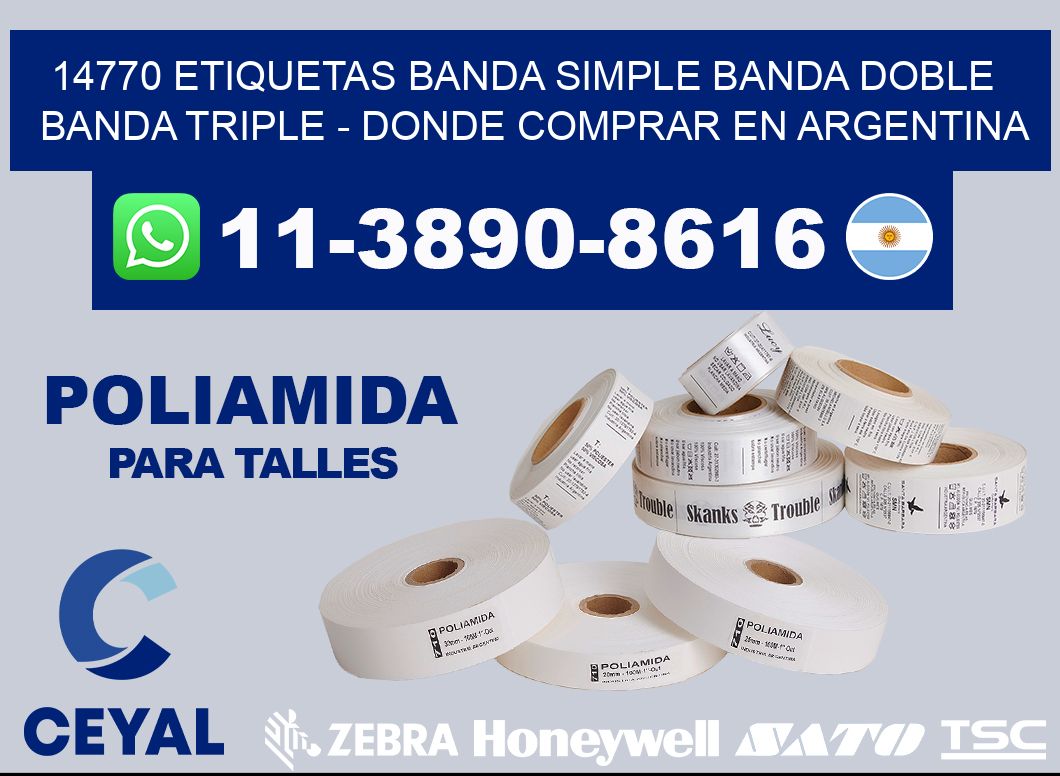 14770 etiquetas banda simple banda doble banda triple - Donde Comprar en Argentina