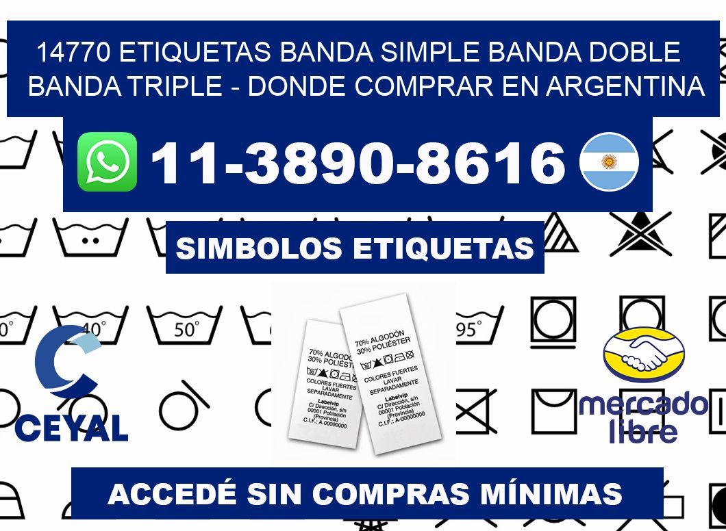 14770 etiquetas banda simple banda doble banda triple - Donde Comprar en Argentina
