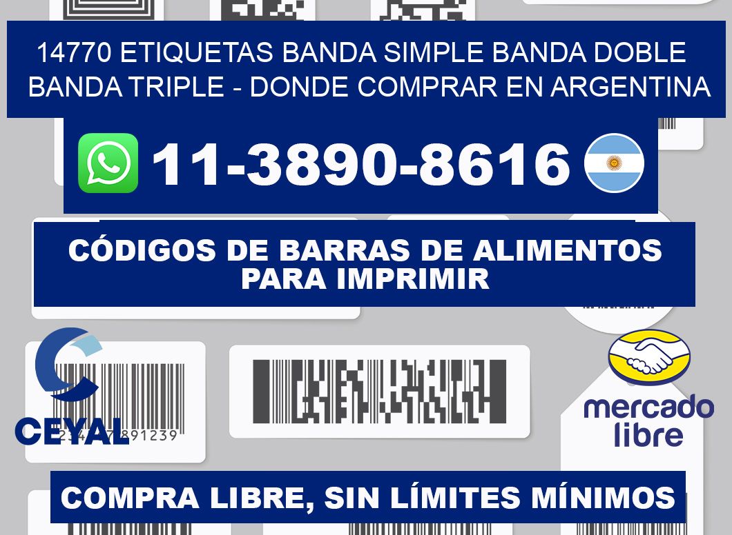 14770 etiquetas banda simple banda doble banda triple - Donde Comprar en Argentina