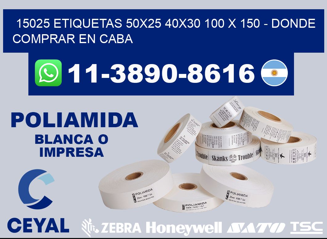 15025 etiquetas 50x25 40x30 100 x 150 - Donde Comprar en Caba