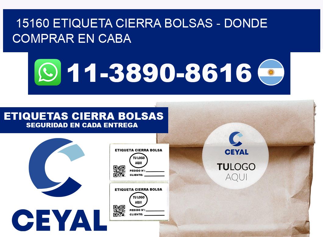 15160 etiqueta Cierra Bolsas - Donde Comprar en Caba