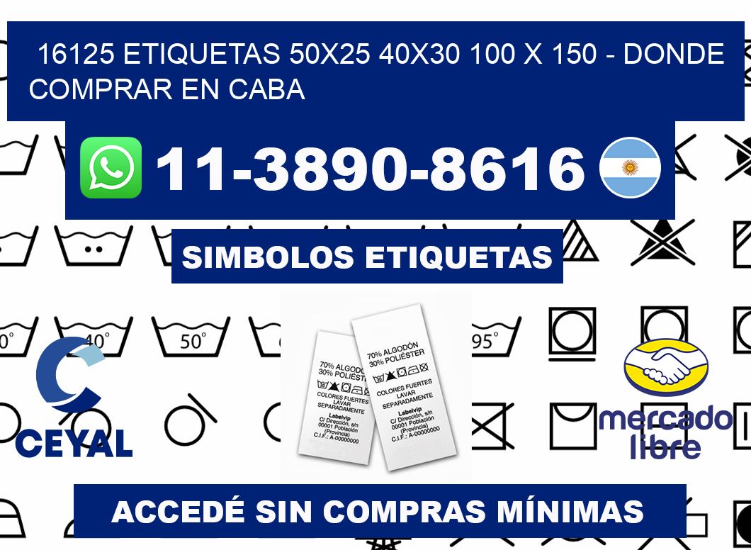 16125 etiquetas 50x25 40x30 100 x 150 - Donde Comprar en Caba