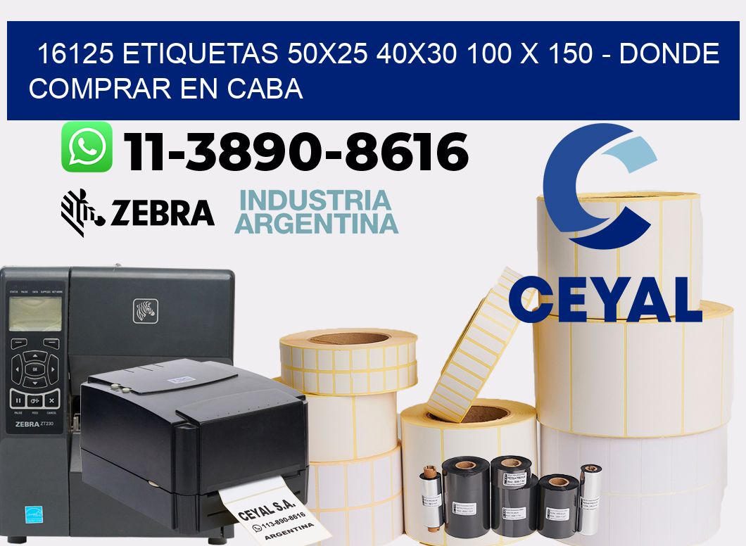 16125 etiquetas 50x25 40x30 100 x 150 - Donde Comprar en Caba