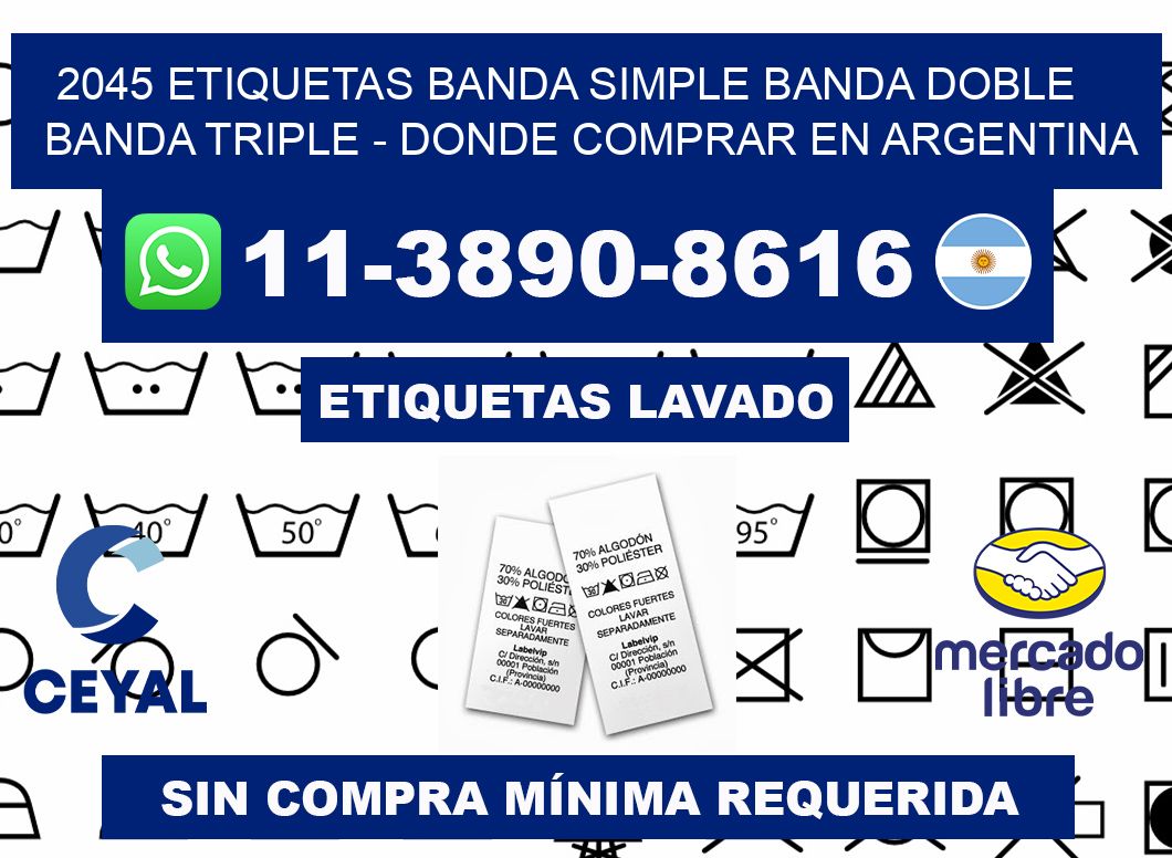 2045 etiquetas banda simple banda doble banda triple - Donde Comprar en Argentina
