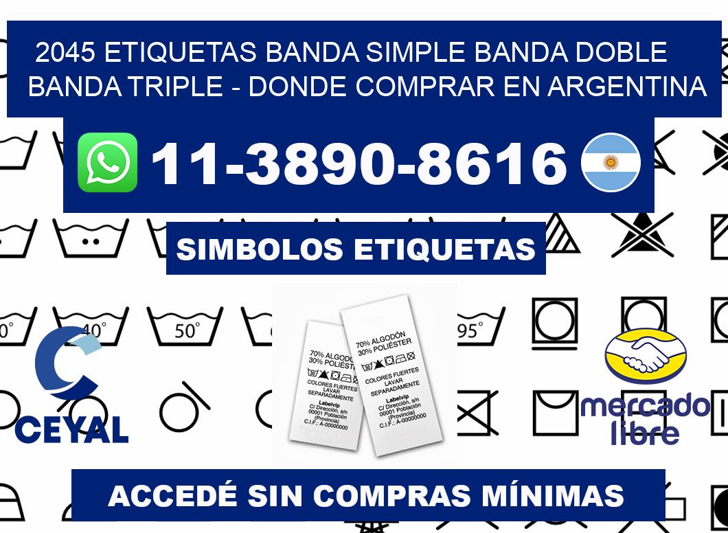 2045 etiquetas banda simple banda doble banda triple - Donde Comprar en Argentina