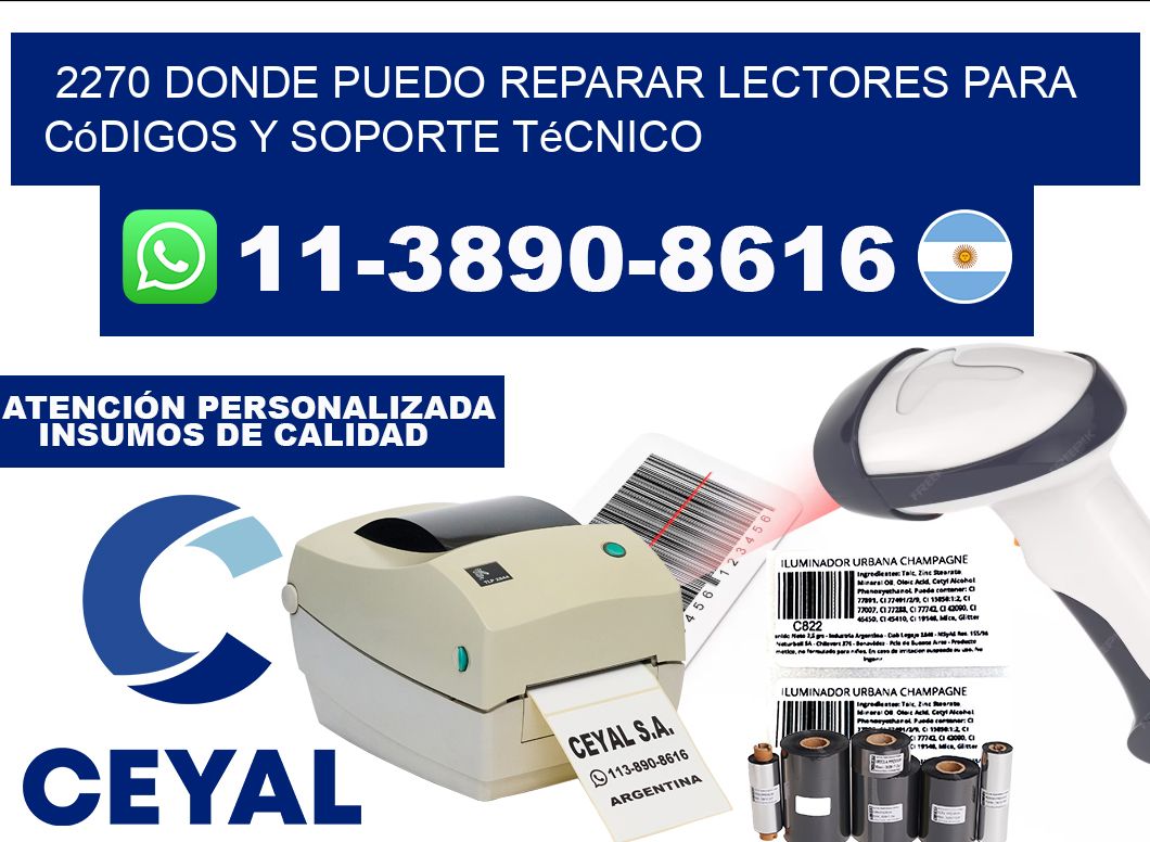 2270 donde puedo reparar Lectores para códigos y Soporte Técnico