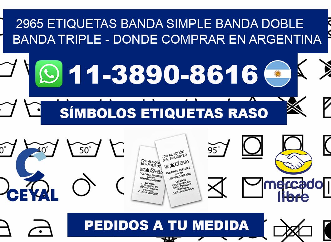 2965 etiquetas banda simple banda doble banda triple - Donde Comprar en Argentina