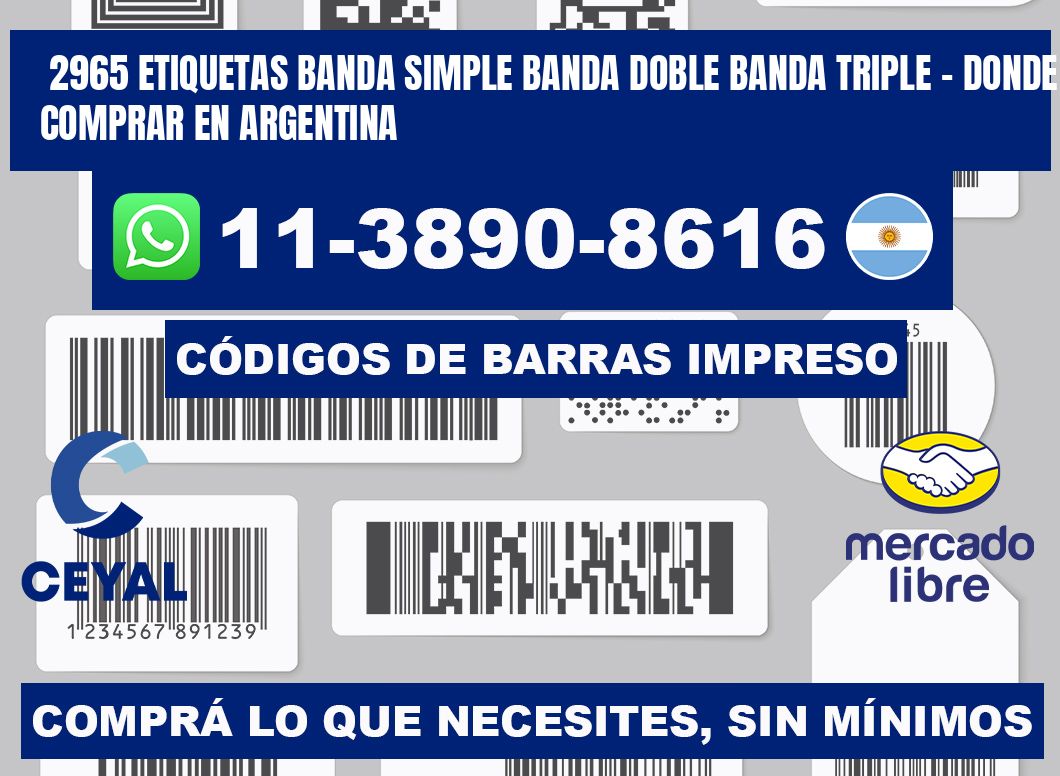 2965 etiquetas banda simple banda doble banda triple - Donde Comprar en Argentina