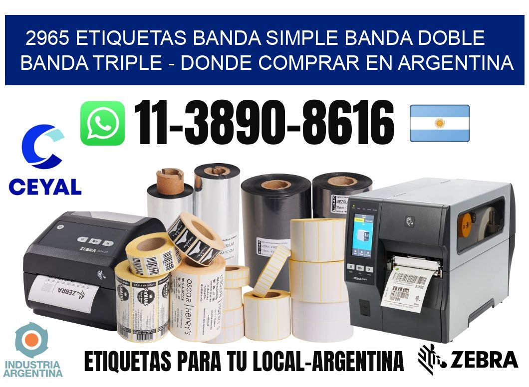 2965 etiquetas banda simple banda doble banda triple - Donde Comprar en Argentina
