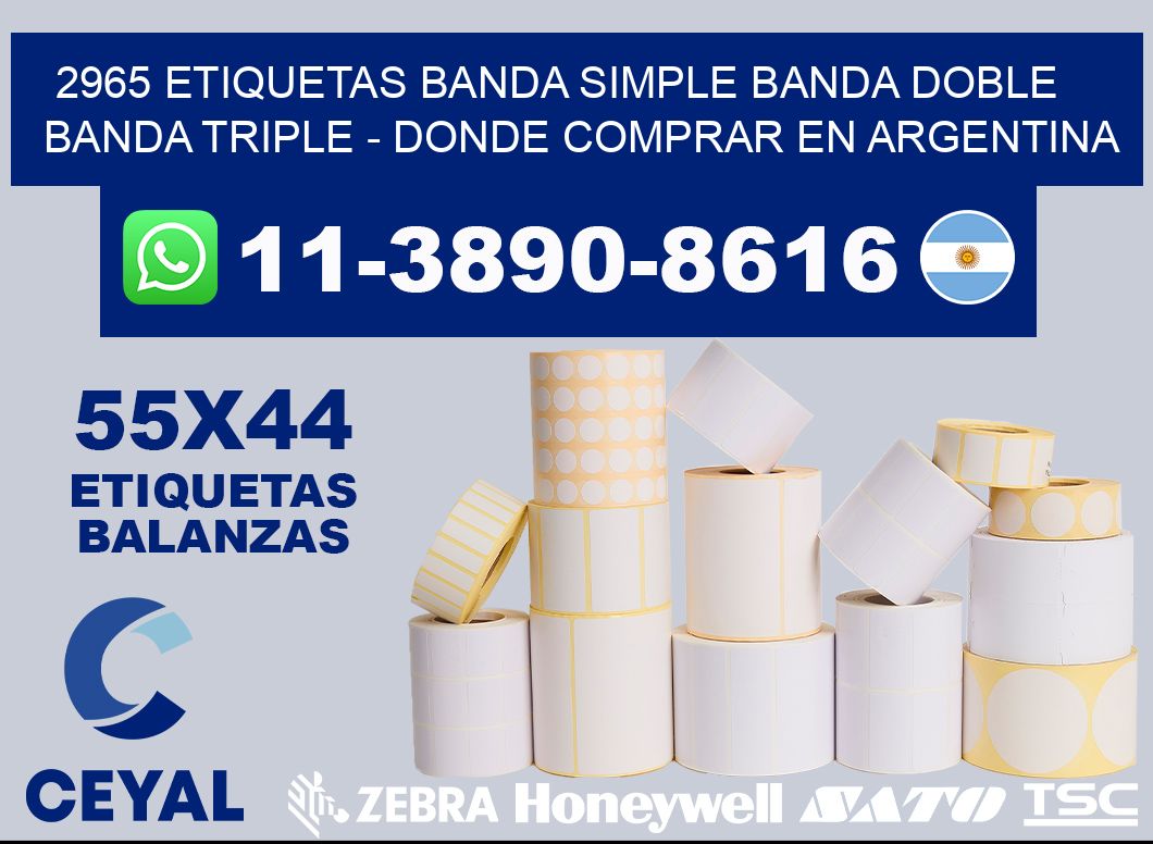 2965 etiquetas banda simple banda doble banda triple - Donde Comprar en Argentina