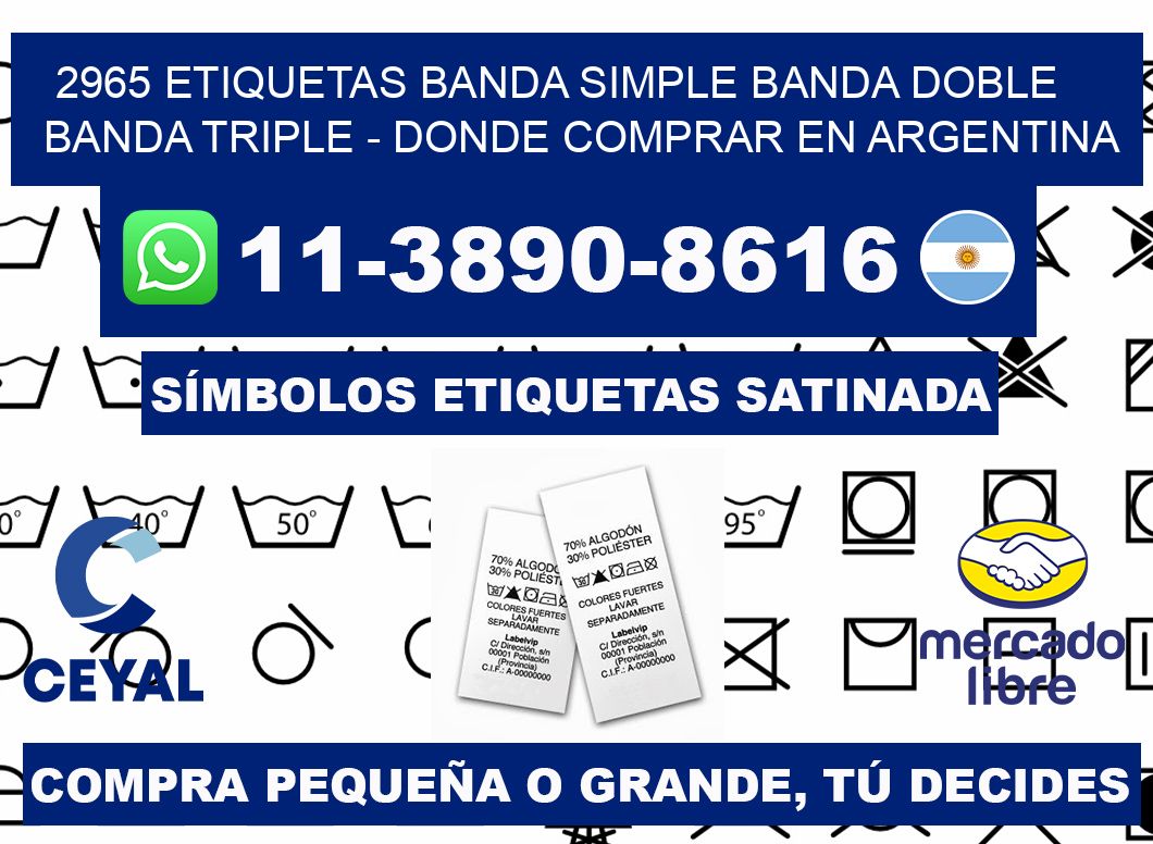 2965 etiquetas banda simple banda doble banda triple - Donde Comprar en Argentina