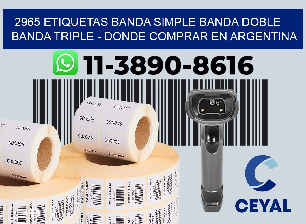 2965 etiquetas banda simple banda doble banda triple - Donde Comprar en Argentina