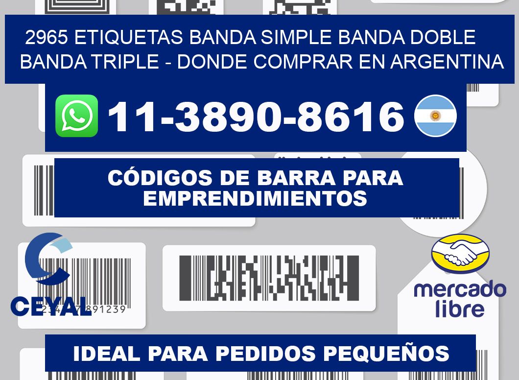 2965 etiquetas banda simple banda doble banda triple - Donde Comprar en Argentina