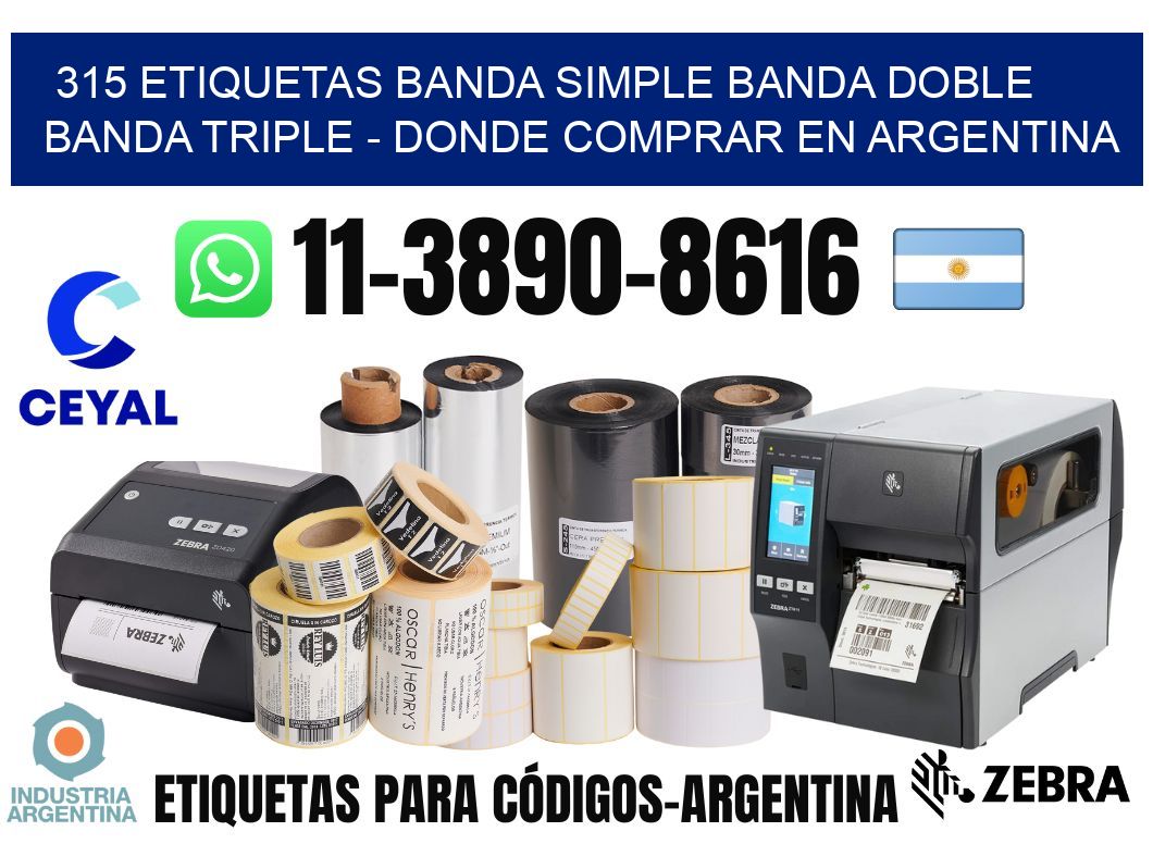 315 etiquetas banda simple banda doble banda triple - Donde Comprar en Argentina