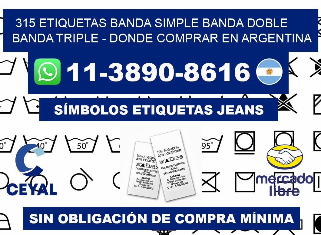 315 etiquetas banda simple banda doble banda triple - Donde Comprar en Argentina