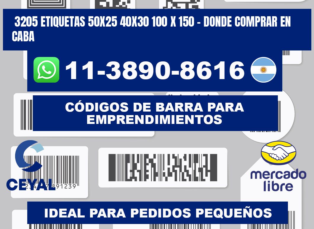 3205 etiquetas 50x25 40x30 100 x 150 - Donde Comprar en Caba