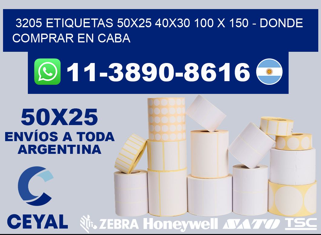 3205 etiquetas 50x25 40x30 100 x 150 - Donde Comprar en Caba