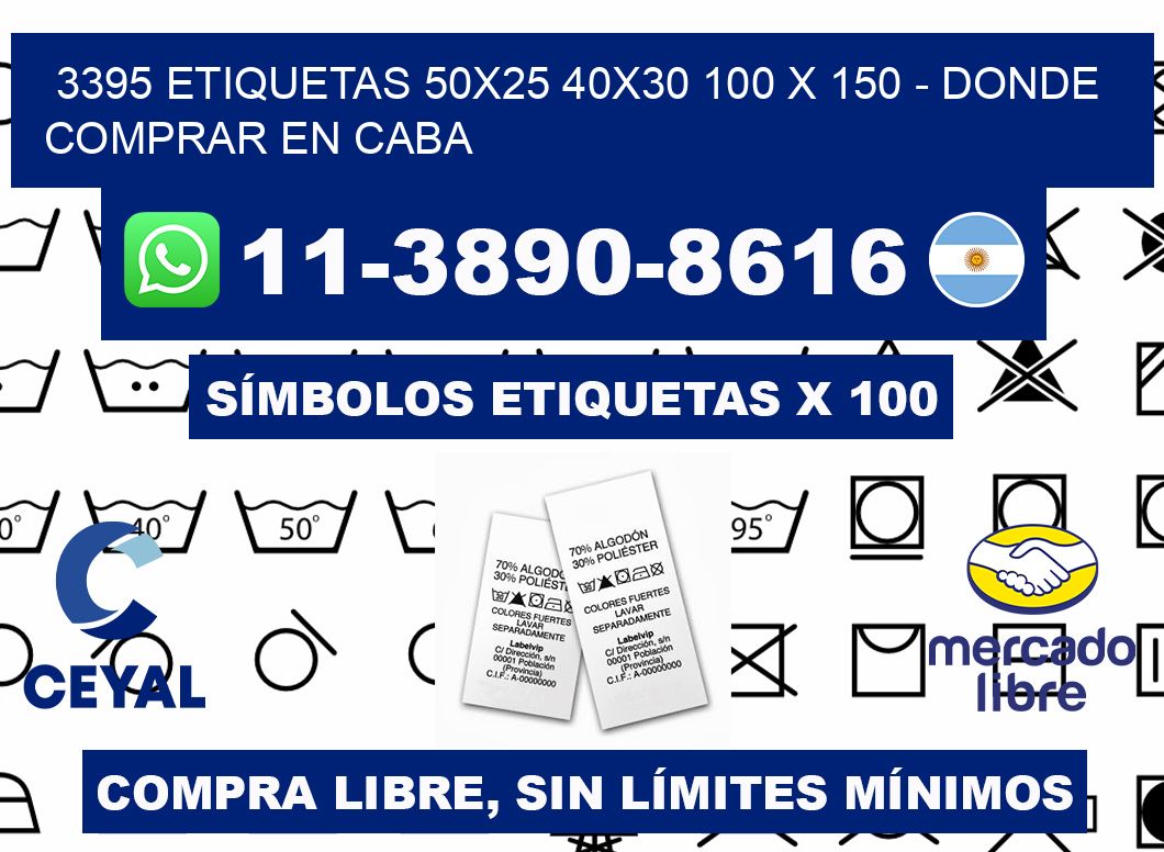 3395 etiquetas 50x25 40x30 100 x 150 - Donde Comprar en Caba