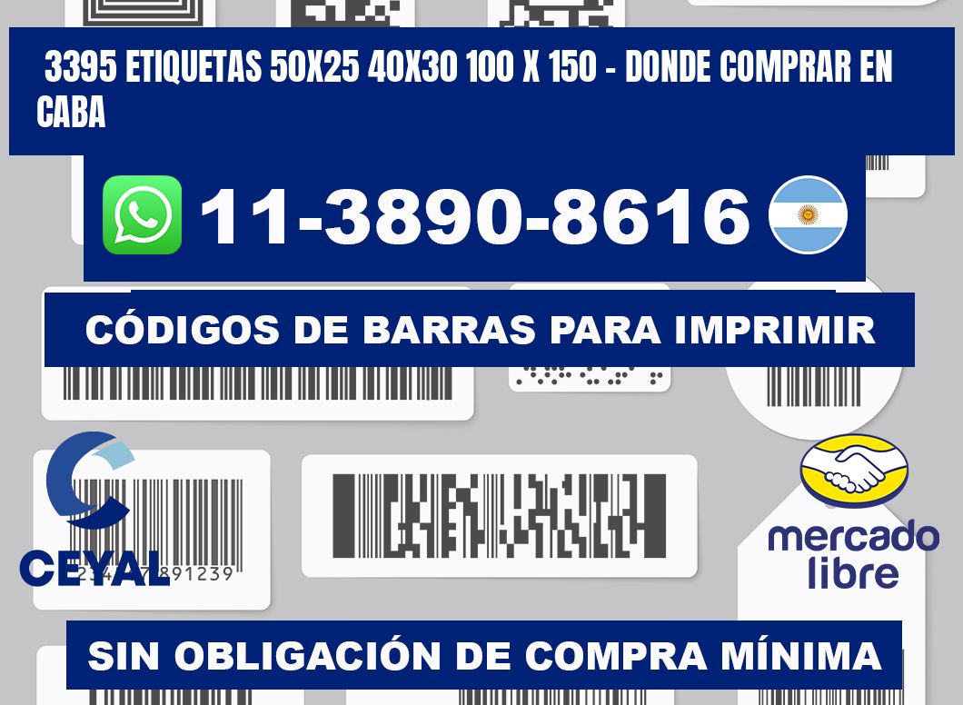 3395 etiquetas 50x25 40x30 100 x 150 - Donde Comprar en Caba