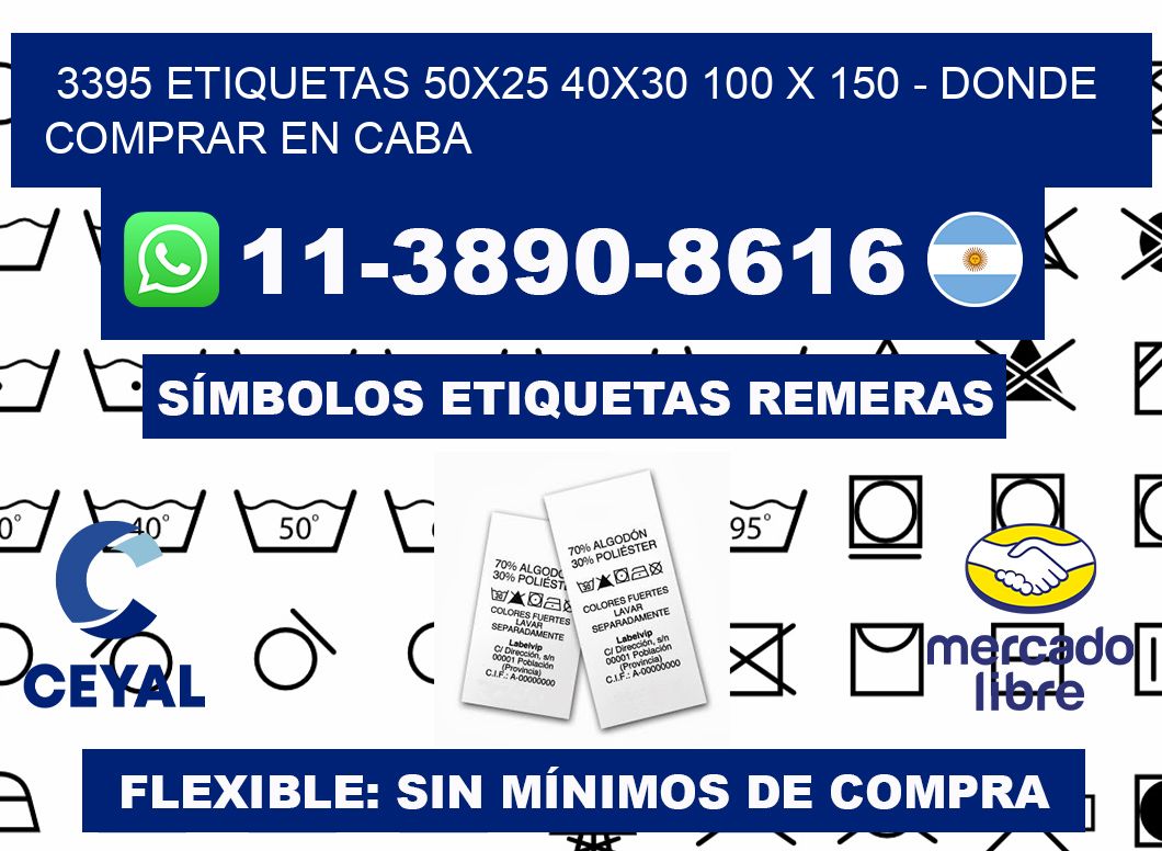 3395 etiquetas 50x25 40x30 100 x 150 - Donde Comprar en Caba
