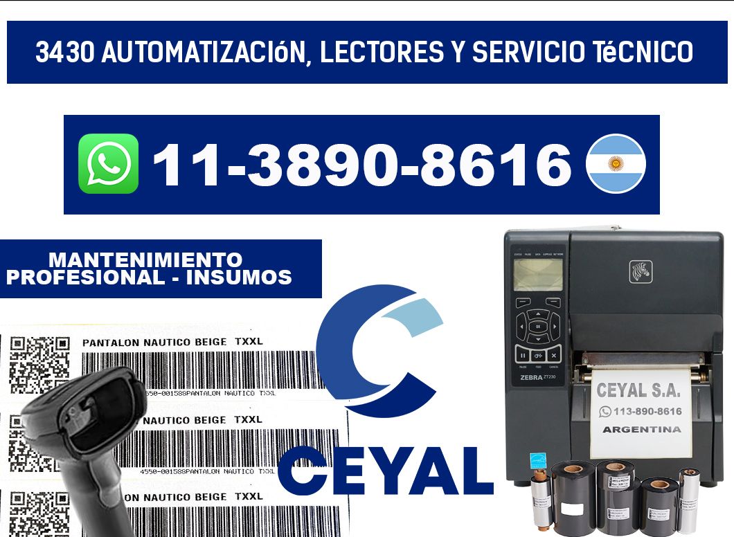 3430 Automatización, Lectores y Servicio Técnico