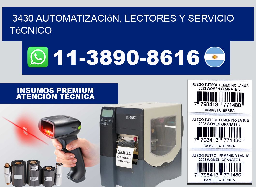 3430 Automatización, Lectores y Servicio Técnico