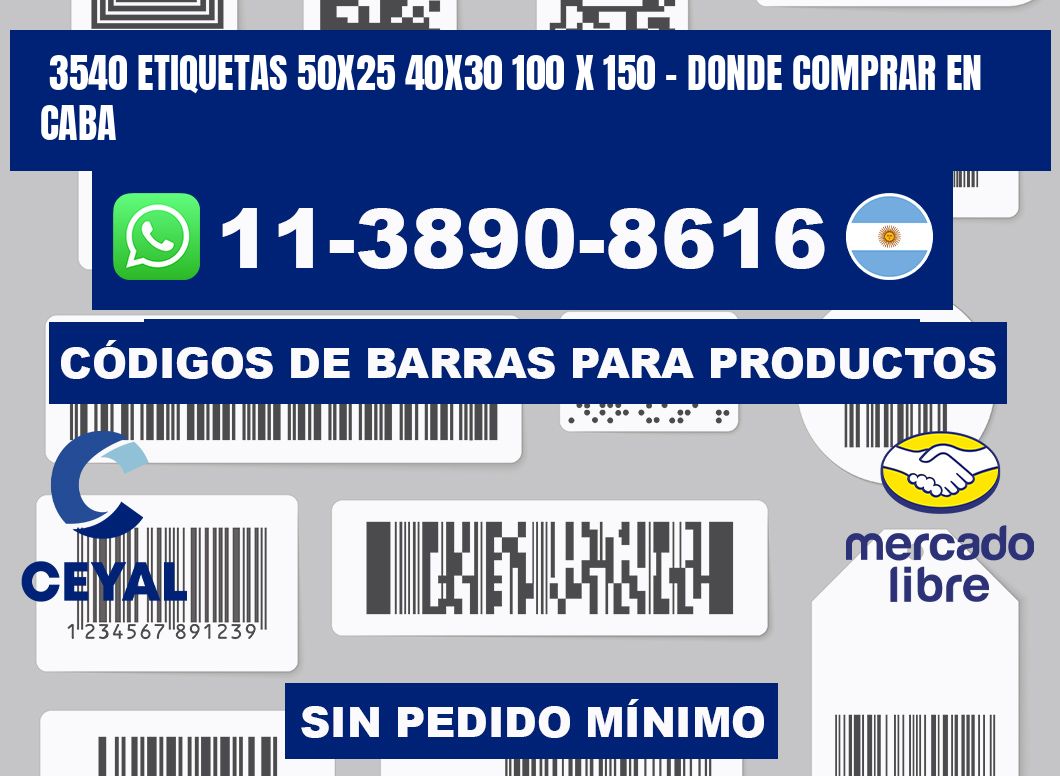 3540 etiquetas 50x25 40x30 100 x 150 - Donde Comprar en Caba
