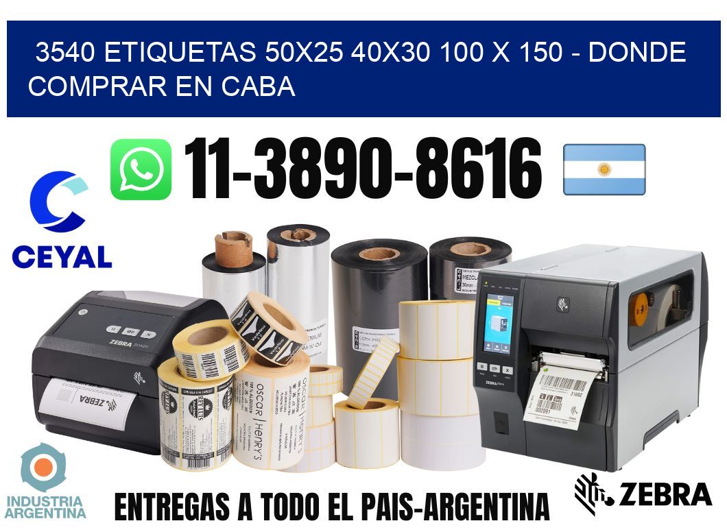 3540 etiquetas 50x25 40x30 100 x 150 - Donde Comprar en Caba