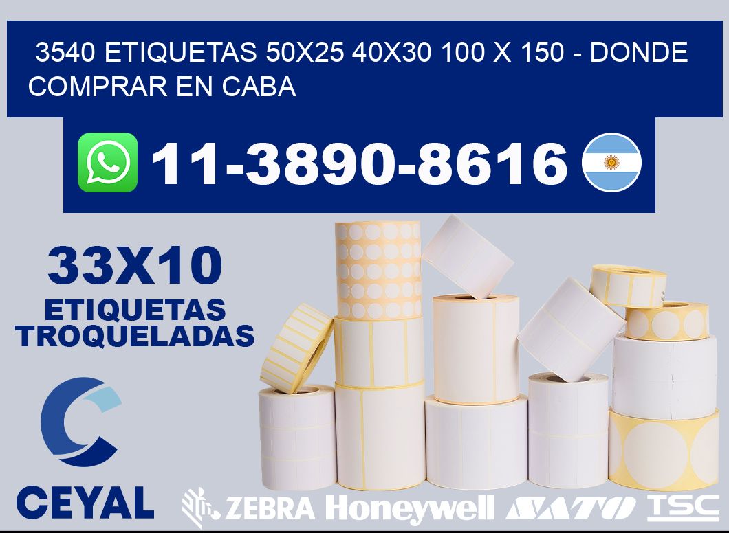 3540 etiquetas 50x25 40x30 100 x 150 - Donde Comprar en Caba