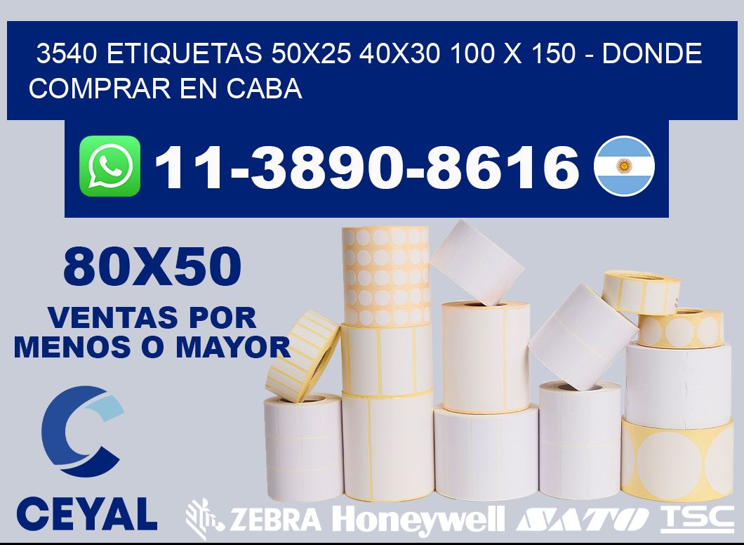 3540 etiquetas 50x25 40x30 100 x 150 - Donde Comprar en Caba
