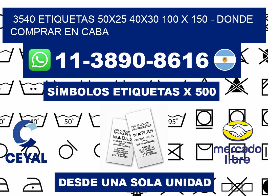 3540 etiquetas 50x25 40x30 100 x 150 - Donde Comprar en Caba