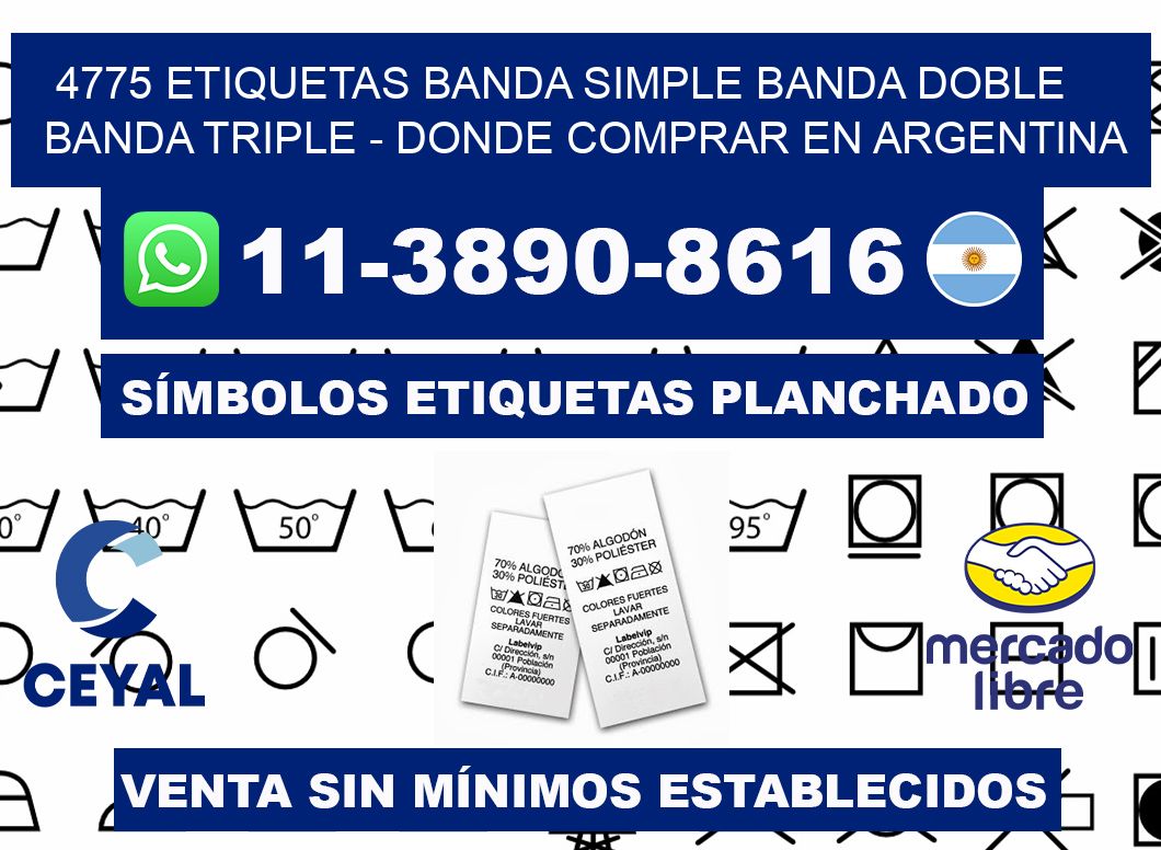 4775 etiquetas banda simple banda doble banda triple - Donde Comprar en Argentina