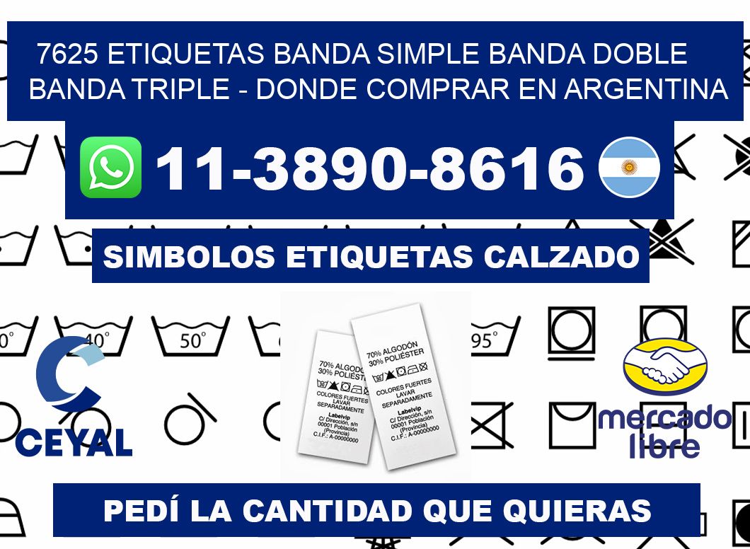 7625 etiquetas banda simple banda doble banda triple - Donde Comprar en Argentina