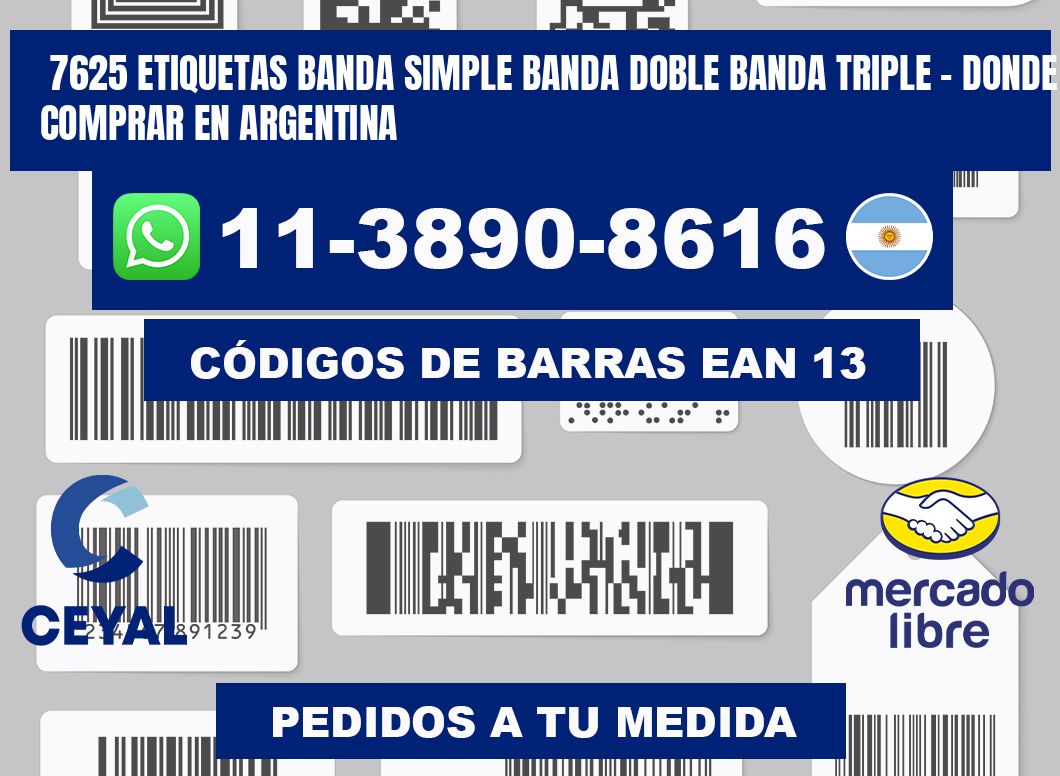 7625 etiquetas banda simple banda doble banda triple - Donde Comprar en Argentina