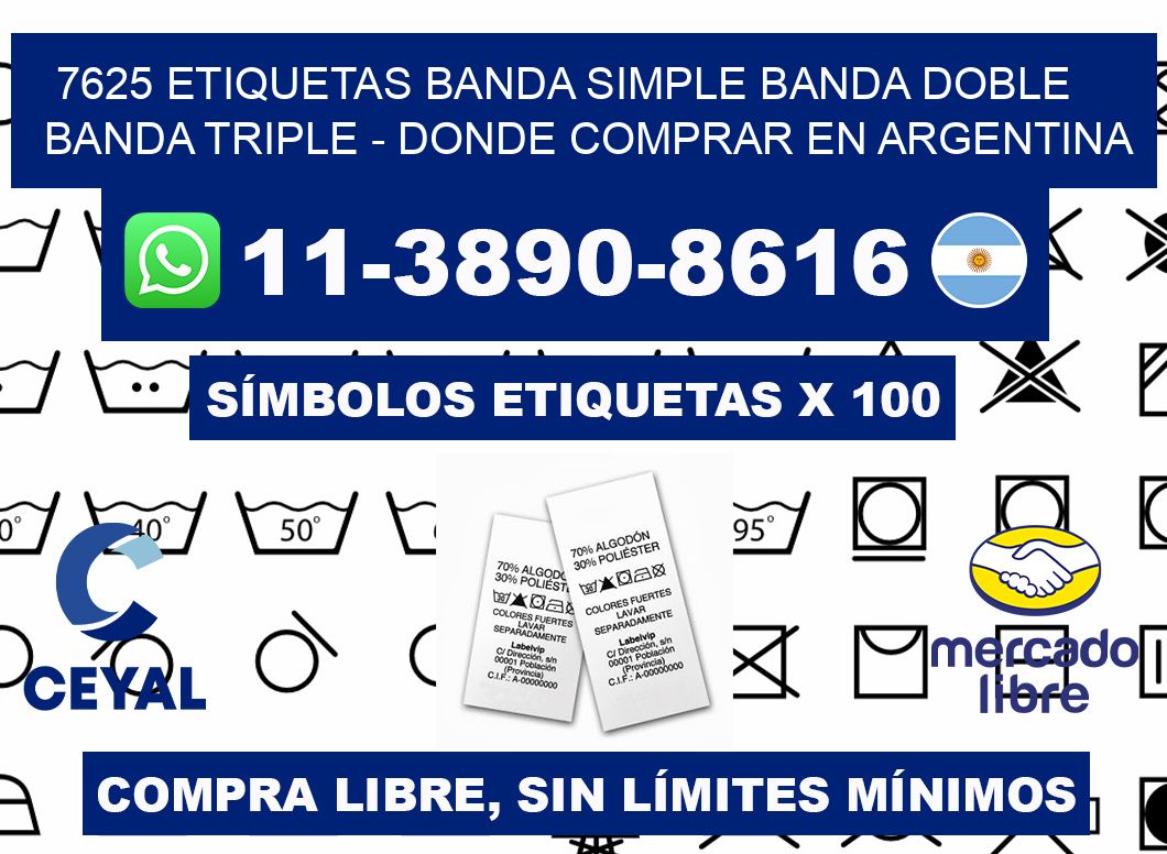 7625 etiquetas banda simple banda doble banda triple - Donde Comprar en Argentina