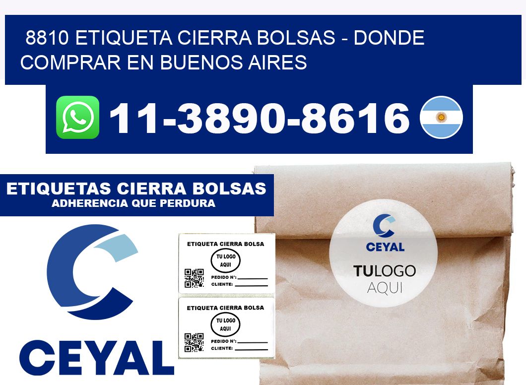 8810 etiqueta Cierra Bolsas - Donde Comprar en Buenos Aires