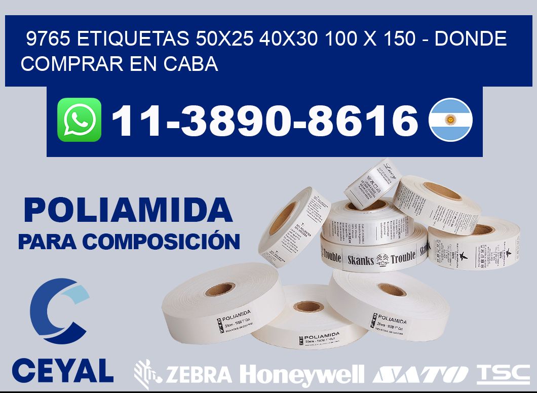 9765 etiquetas 50x25 40x30 100 x 150 - Donde Comprar en Caba