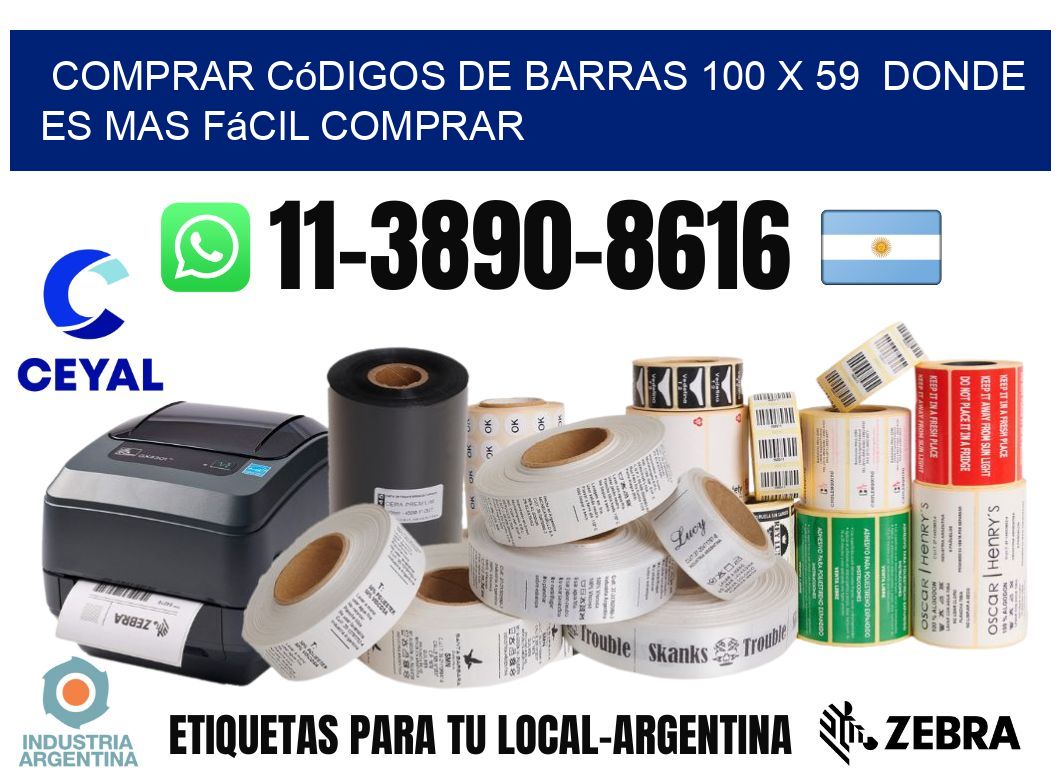 Comprar códigos de barras 100 x 59  Donde es mas fácil comprar