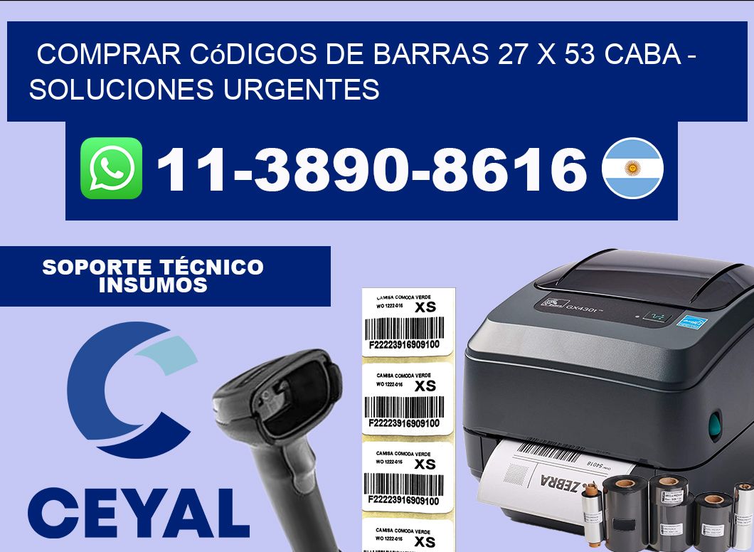 Comprar códigos de barras 27 x 53 CABA – soluciones urgentes