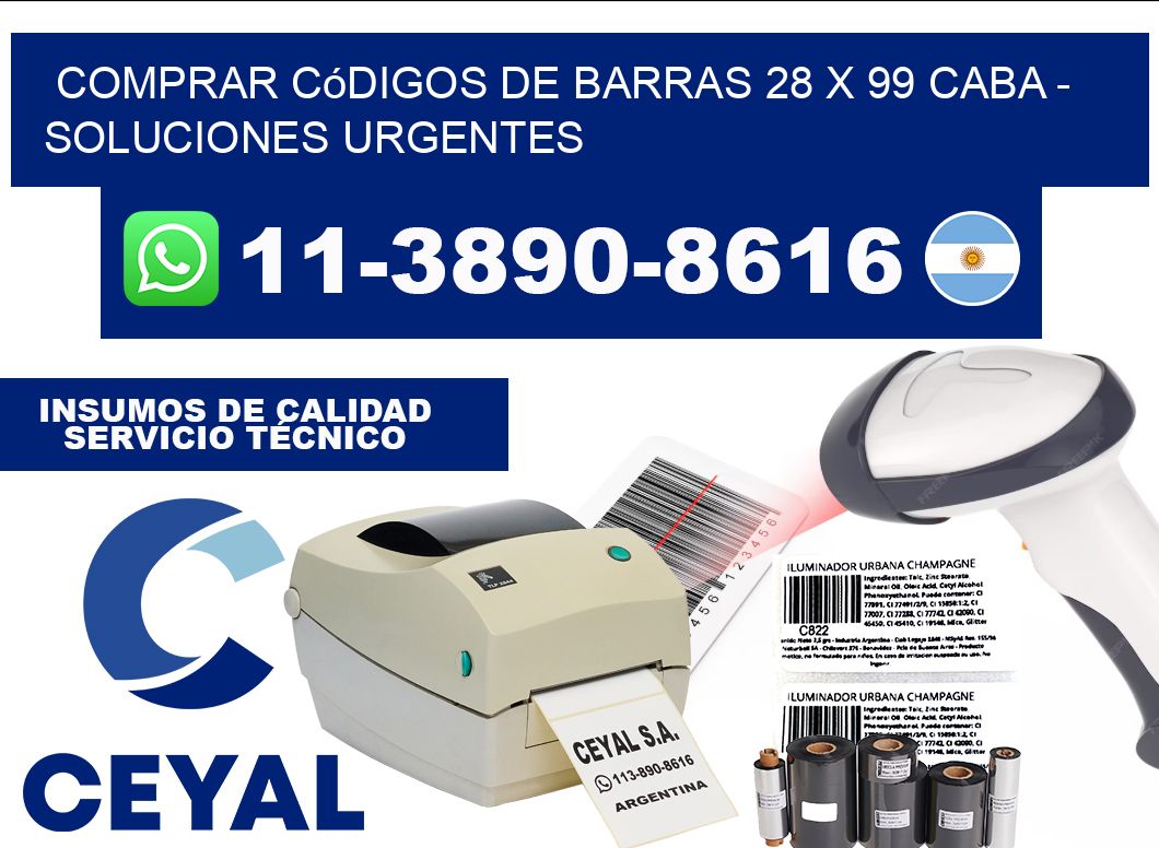 Comprar códigos de barras 28 x 99 CABA - soluciones urgentes