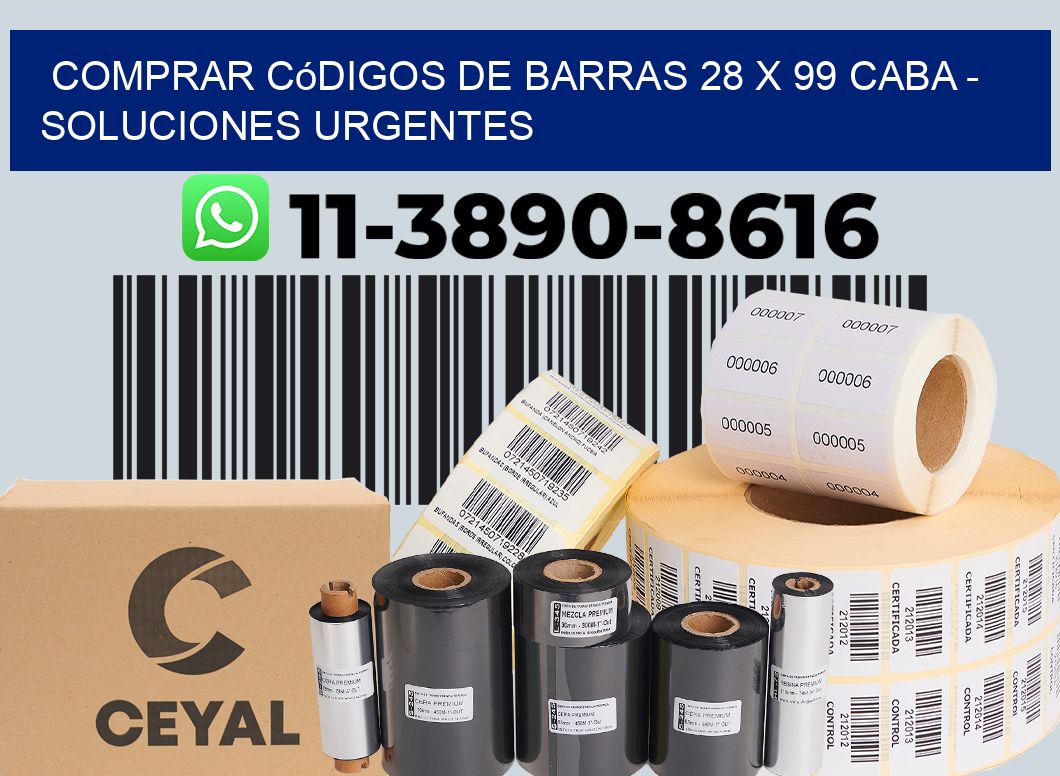 Comprar códigos de barras 28 x 99 CABA - soluciones urgentes