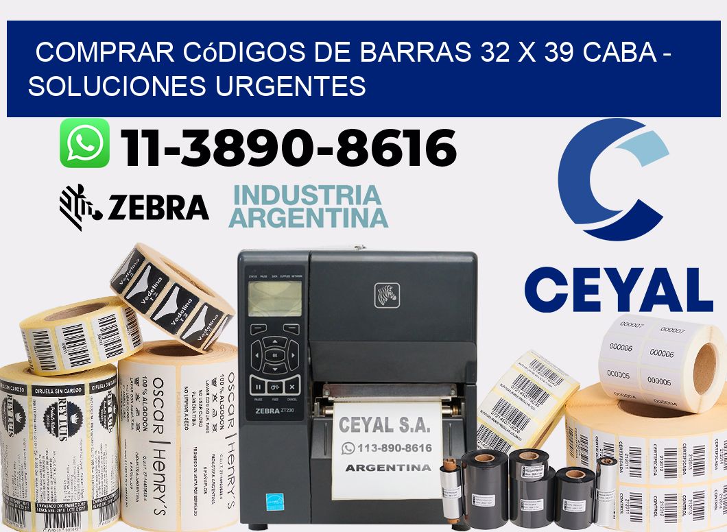 Comprar códigos de barras 32 x 39 CABA - soluciones urgentes