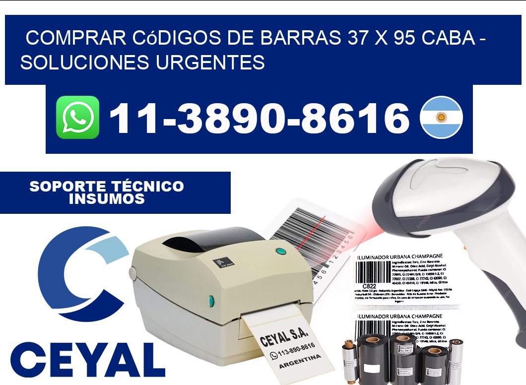 Comprar códigos de barras 37 x 95 CABA - soluciones urgentes