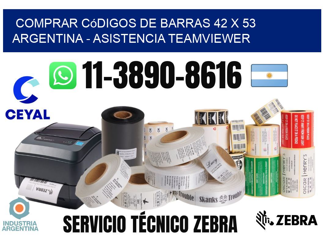 Comprar códigos de barras 42 x 53 argentina - asistencia teamviewer