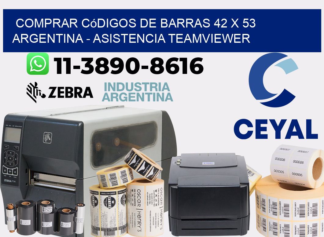 Comprar códigos de barras 42 x 53 argentina - asistencia teamviewer