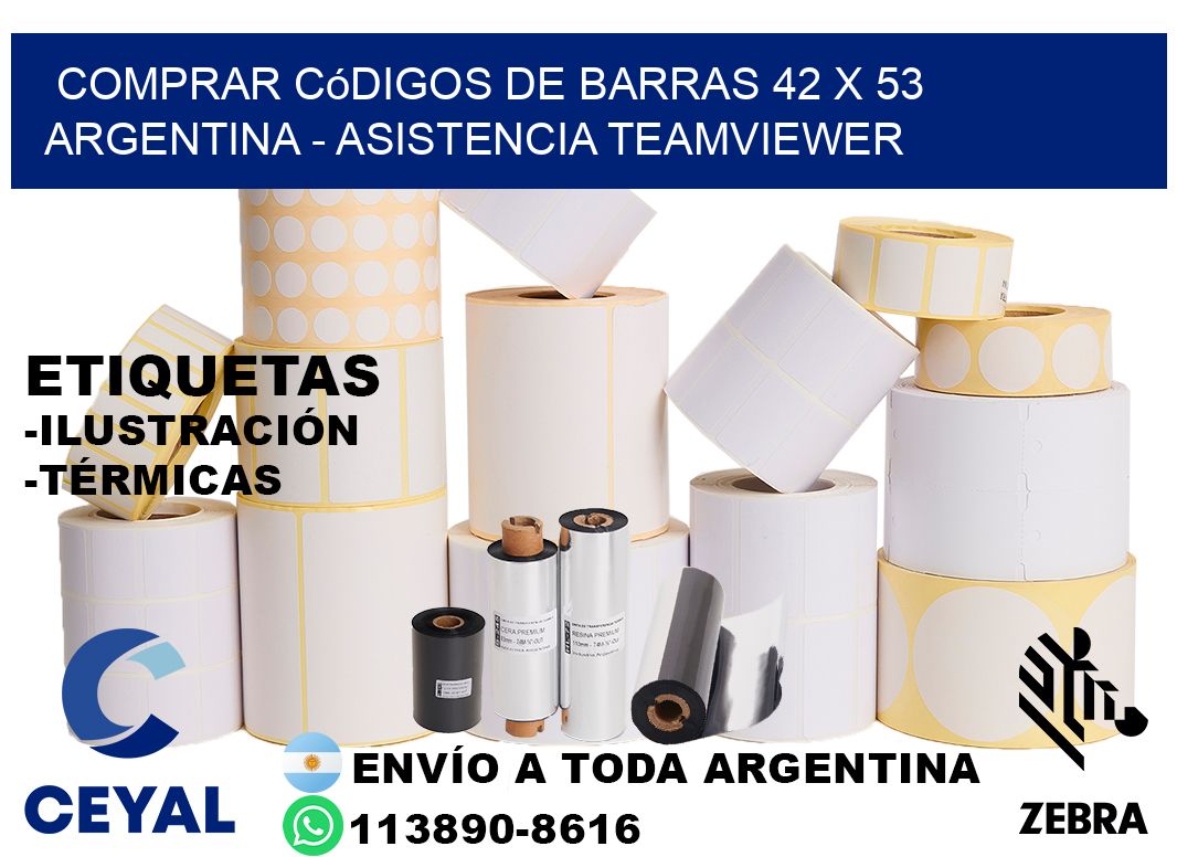 Comprar códigos de barras 42 x 53 argentina - asistencia teamviewer